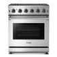 THOR Kitchen Package - 30" Propane Gas Range, Microwave, Refrigerator with Water and Ice Dispenser, Dishwasher, AP-LRG3001ULP-12