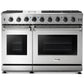 THOR Kitchen 48 in. 6.8 cu. ft. Double Oven Propane Gas Range in Stainless Steel, LRG4807ULP