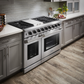 THOR Kitchen Package - 48" Gas Range, Range Hood, Dishwasher, Refrigerator, Microwave, AP-LRG4807U-W-5