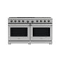 THOR Kitchen 60" 9.6 cu. ft. Professional Natural Gas Range with 8 Burners, LRG60E