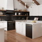 FORNO Espresso Package - 30" Gas Range, 36" Refrigerator with Ice Maker and Dishwasher in Black with Antique Brass Accents