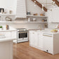 FORNO Espresso Package - 30" Induction Range, Over-The-Range Microwave, 30" Refrigerator with Ice Maker and Dishwasher in White with Antique Brass Accents, AP4-0982WHT-A10