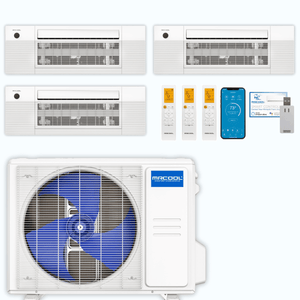 MRCOOL DIY 5th Gen 3-Zone 36,000 BTU Ceiling Cassette Ductless Mini Split Air Conditioner & Heat Pump (9K+9K+18K), DIY3-BC-36HP