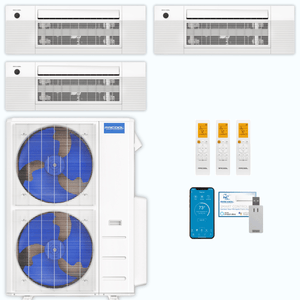 MRCOOL DIY 5th Gen 3-Zone 45,000 BTU Ceiling Cassette Ductless Mini Split Air Conditioner & Heat Pump (9K+18K+18K), DIY3-BC-55HP