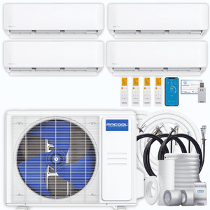 MRCOOL DIY 5th Gen 4-Zone 24,000 BTU Ductless Mini Split Air Conditioner & Heat Pump with Pre-Charged Line Sets (6K+6K+6K+6K), DIYM436HP