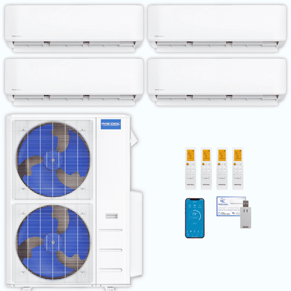 MRCOOL DIY 5th Gen 4-Zone 48,000 BTU Ductless Mini Split Air Conditioner & Heat Pump (12K+12K+12K+12K), DIY4-B-55HP