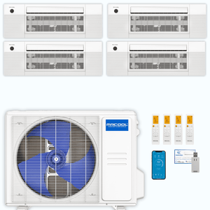 MRCOOL DIY 5th Gen 4-Zone 36,000 BTU Ceiling Cassette Ductless Mini Split Air Conditioner & Heat Pump (6K+6K+6K+18K), DIY4-BC-36HP