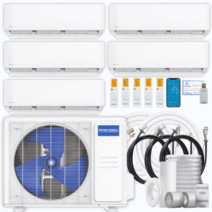 MRCOOL DIY 5th Gen 5-Zone 36,000 BTU Ductless Mini Split Air Conditioner & Heat Pump with Pre-Charged Line Sets (6K+6K+6K+9K+9K), DIYM536HP