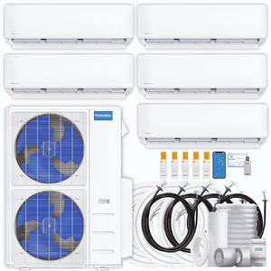 MRCOOL DIY 5th Gen 5-Zone 39,000 BTU Ductless Mini Split Air Conditioner & Heat Pump with Pre-Charged Line Sets (6K+6K+9K+9K+9K), DIYM548HP