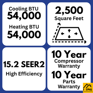 MRCOOL VersaPro® 2nd Gen 60K BTU 5 Ton 15.2 SEER2 Central Ducted Heat Pump Split System, MVP-60-HP-230A00-O