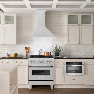 ZLINE 30" Convertible Satin Stainless Steel Wall Mount Range Hood with Stainless Steel Handle, KB4SNX-30