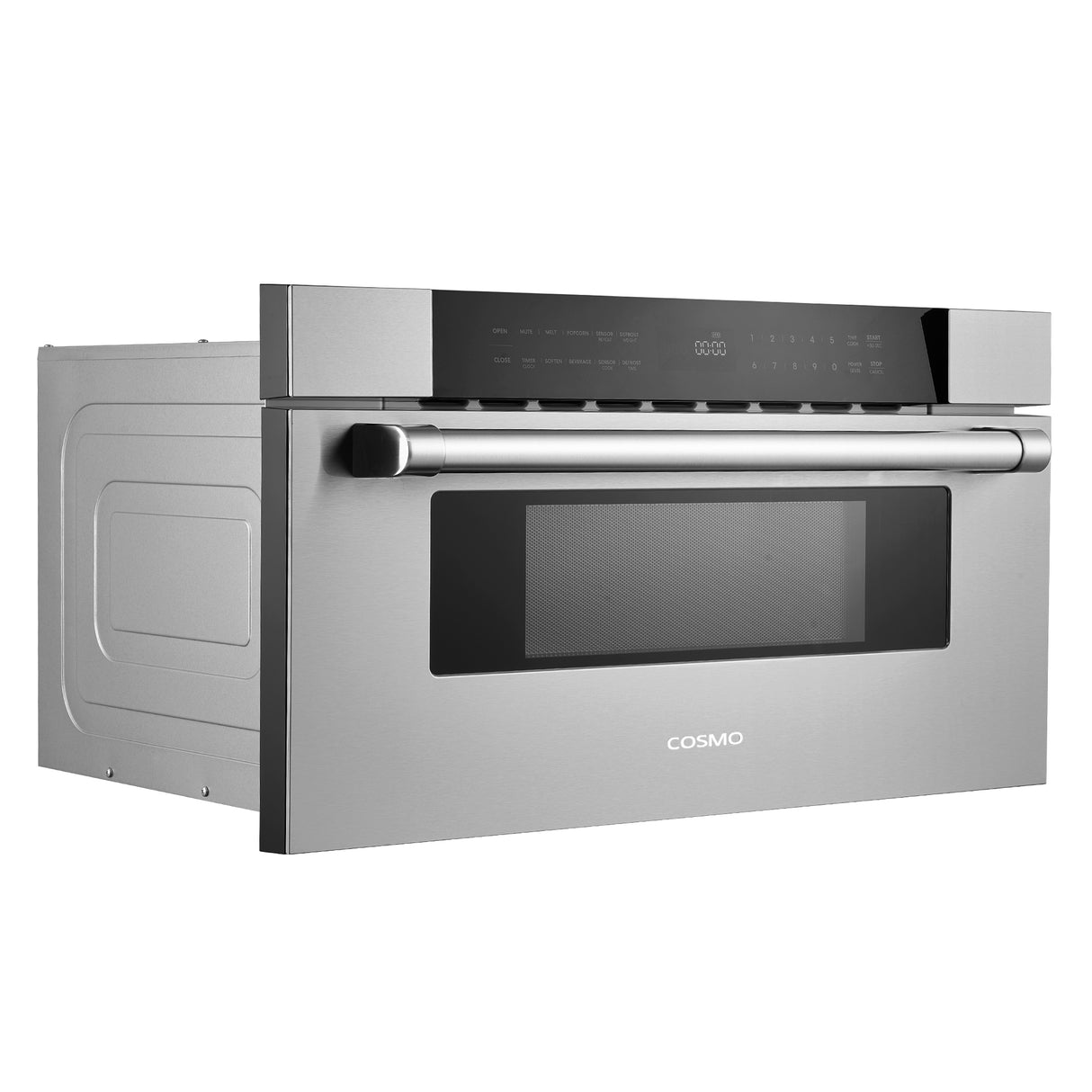 Cosmo 30" Built-in Microwave Drawer with Automatic Presets, Touch Controls, Defrosting Rack and 1.2 cu. ft. Capacity in Stainless Steel