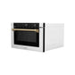 ZLINE Autograph 24" Microwave Drawer in Stainless Steel and Bronze Accents, MWDZ-1-H-CB
