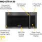 ZLINE Over the Range Convection Microwave Oven in Black Stainless Steel with Traditional Handle and Sensor Cooking, MWO-OTR-H-30-BS