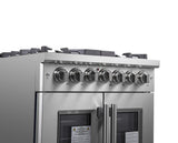 Forno Massimo 30" Freestanding French Door Dual Fuel Range