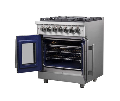 Forno Massimo 30" Freestanding French Door Dual Fuel Range