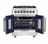 Forno Massimo 30" Freestanding French Door Dual Fuel Range