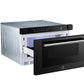 FORNO Espresso Capoliveri 24" 1.2 cu. ft. Built-In Microwave Drawer in Black with Stainless Steel Handles, FMWDR3000-24BLK