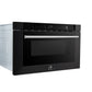 FORNO Espresso Capoliveri 24" 1.2 cu. ft. Built-In Microwave Drawer in Black with Stainless Steel Handles, FMWDR3000-24BLK