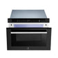 FORNO Espresso Capoliveri 24" 1.2 cu. ft. Built-In Microwave Drawer in Black with Stainless Steel Handles, FMWDR3000-24BLK