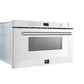 FORNO Espresso Capoliveri 24" 1.2 cu. ft. Built-In Microwave Drawer in White with Stainless Steel Handles, FMWDR3000-24WHT