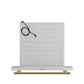 FORNO Espresso Capoliveri 30" 1.2 cu. ft. Built-In Microwave Drawer in White with Antique Brass Handles, FMWDR3000-30WHT