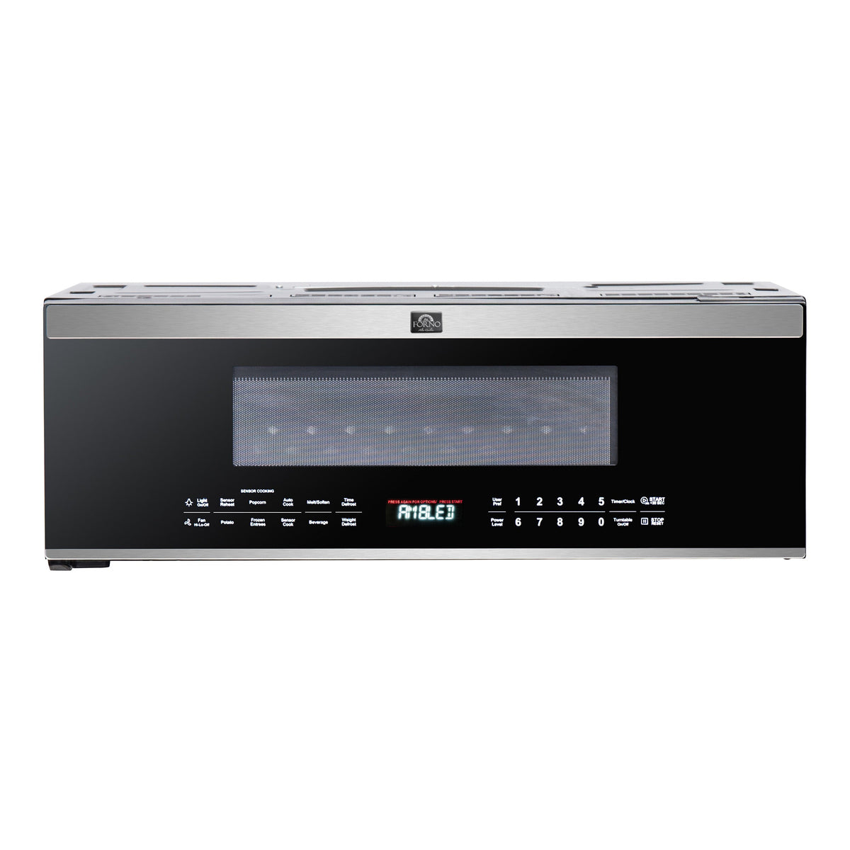 FORNO Padula 30" 1.2 cu. ft. 400 CFM Over The Range Microwave in Stainless Steel, FOTR3080-30