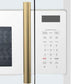 FORNO Fornace 30" 1.5 cu. ft. 300 CFM Over The Range Microwave in White with Antique Brass Accents, FOTR3038-30WHT