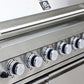 FORNO Bulnes Outdoor Kitchen - 40" BBQ, 95,000 BTU, 5 Burners, Sear & Rotisserie Infrared with Side Burner, Stainless Steel Outdoor Kitchen with 1.8 cu.ft. Beverage Center & White Sintered Stone Countertops