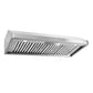 Cosmo 48" 500 CFM Convertible Under Cabinet Range Hood with Push Button Controls, COS-QB48