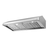 Cosmo 48" Under Cabinet Range Hood with Push Button Controls, Permanent Filters, 3-Speed Fan and LED Lights in Stainless Steel