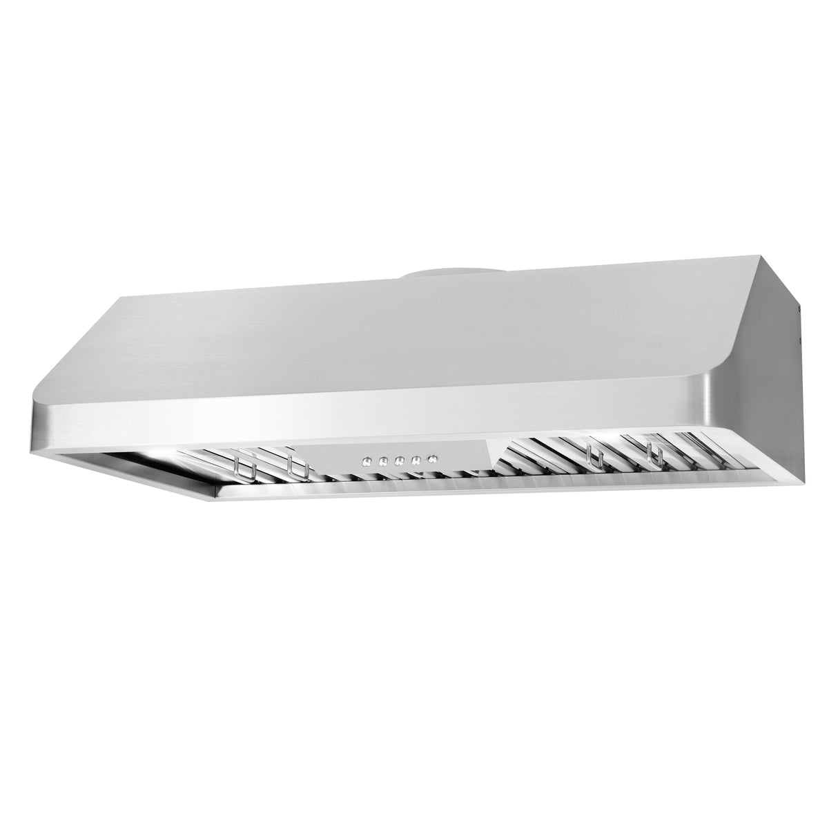 Cosmo 36" Under Cabinet Range Hood with Push Button Controls, Permanent Filters, LED Lights, Convertible from Ducted to Ductless