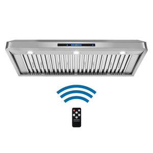 Cosmo 48" 500 CFM Convertible Under Cabinet Range Hood with Remote and Digital Touch Controls, COS-QS48