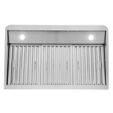 Cosmo 36" Ducted Under Cabinet Range Hood in Stainless Steel with Touch Display, LED Lighting and Permanent Filters