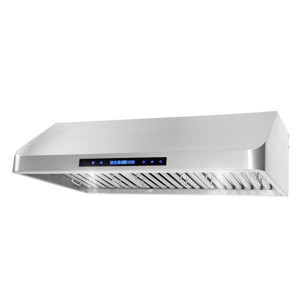 Cosmo 36" Ducted Under Cabinet Range Hood in Stainless Steel with Touch Display, LED Lighting and Permanent Filters