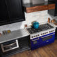 ZLINE 48 in. Dual Fuel Range with Blue Gloss Door & 48 in. Range Hood Appliance Package, 2KP-RABGRH48
