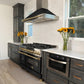 ZLINE Autograph 48" 6.0 cu. ft. Dual Fuel Range with Black Matte Door and Gold Accents, RAZ-BLM-48-G