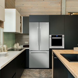 Cosmo 30" 17.5 cu. ft. Counter Depth 3-Door French Door Refrigerator with Freezer Drawer in Fingerprint Resistant Stainless Steel, COS-RFFV183GHS