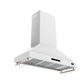 FORNO Venezia 48" 900 CFM Wall Mount Ducted Range Hood with Touch Controls and LED Lights in White with Antique Brass Accents, FRHWM5503-48WHT