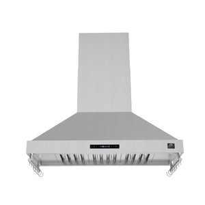 FORNO Venezia 48" 900 CFM Wall Mount Ducted Range Hood with Touch Controls and LED Lights in Stainless Steel, FRHWM5503-48