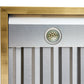 FORNO Vittorio 36" 600 CFM Wall Mount Range Hood in White and Antique Brass Trim with Remote Control, FRHWM5078-36WHT