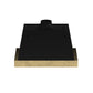 FORNO Vittorio 36" 600 CFM Wall Mount Range Hood in Black and Antique Brass Trim with Remote Control, FRHWM5078-36BLK