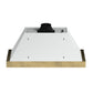 FORNO Vittorio 48" 600 CFM Wall Mount Range Hood in White and Antique Brass Trim with Remote Control, FRHWM5078-48WHT