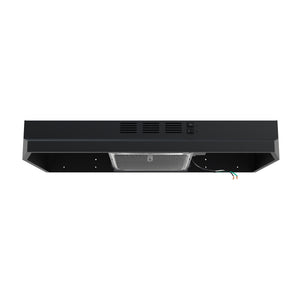 FORNO Cappa 30" 200 CFM Compact Under Cabinet Convertible Range Hood in Black, FRHUC5200-30BLK