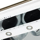 FORNO Aria 48" 1200 CFM Convertible Wall Mount Range Hood with White Hood and Antique Brass Accents, FRHWM5095-48WHT