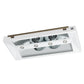 FORNO Aria 48" 1200 CFM Convertible Wall Mount Range Hood with White Hood and Antique Brass Accents, FRHWM5095-48WHT