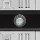 FORNO Aria 60" 1200 CFM Convertible Wall Mount Range Hood with Black Hood and Antique Brass Accents, FRHWM5095-60BLK