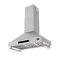 FORNO Venezia 36" 370 CFM Wall Mount Ducted Range Hood with Touch Controls and LED Lights in Stainless Steel, FRHWM5503-36