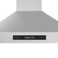 FORNO Venezia 36" 370 CFM Wall Mount Ducted Range Hood with Touch Controls and LED Lights in Stainless Steel, FRHWM5503-36