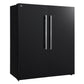 FORNO Maderno 60" 27.2 cu. ft. Convertible Refrigerator and Freezer with Modern Trim Kit in Black with Antique Brass Handles, FFFFD1722-60MG-BLK